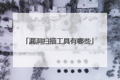 漏洞扫描工具有哪些