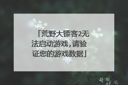 荒野大镖客2无法启动游戏,请验证您的游戏数据