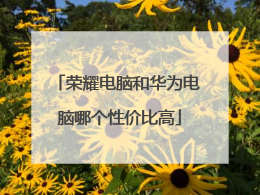荣耀电脑和华为电脑哪个性价比高