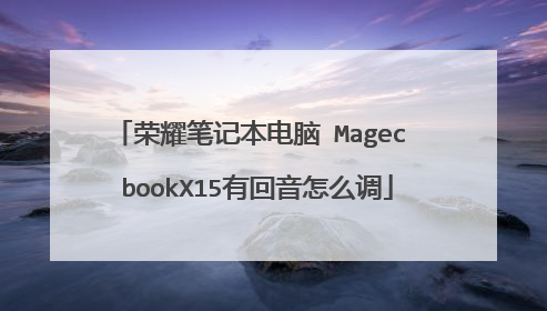 荣耀笔记本电脑 Magec bookX15有回音怎么调