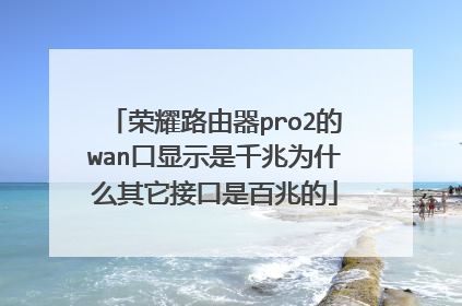 荣耀路由器pro2的wan口显示是千兆为什么其它接口是百兆的