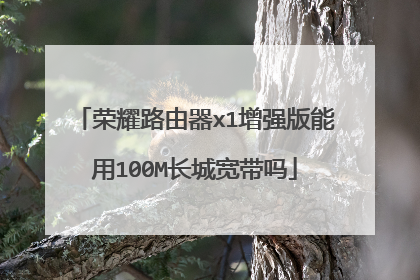 荣耀路由器x1增强版能用100M长城宽带吗