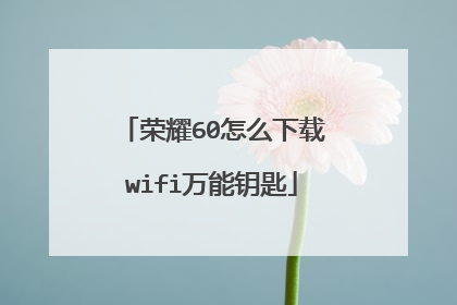 荣耀60怎么下载wifi万能钥匙