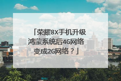 荣耀8X手机升级鸿蒙系统后4G网络变成2G网络?