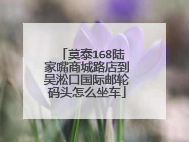 莫泰168陆家嘴商城路店到吴淞口国际邮轮码头怎么坐车