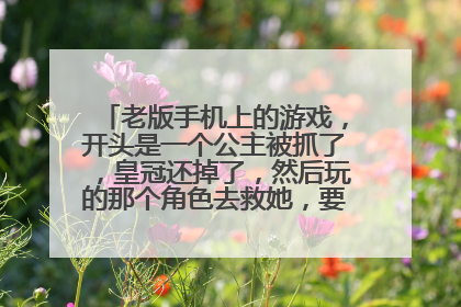 老版手机上的游戏,开头是一个公主被抓了,皇冠还掉了,然后玩的那个角色去救她,要跳在云朵上去吃金币