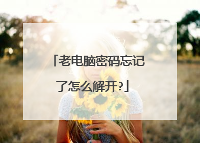 老电脑密码忘记了怎么解开?