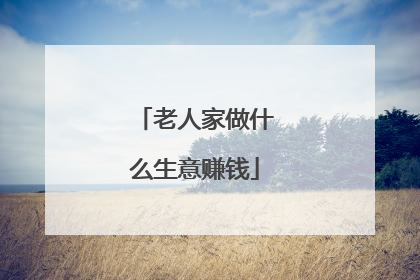 老人家做什么生意赚钱