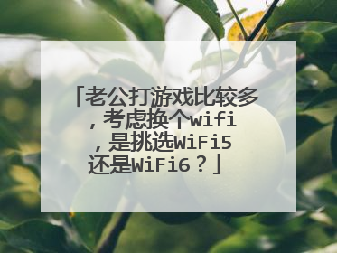 老公打游戏比较多,考虑换个wifi,是挑选WiFi5还是WiFi6?