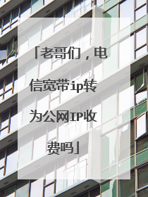 老哥们,电信宽带ip转为公网IP收费吗