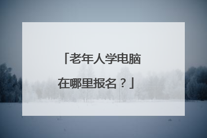 老年人学电脑在哪里报名?
