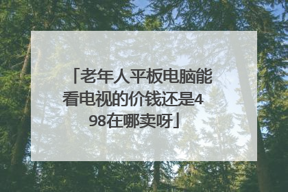 老年人平板电脑能看电视的价钱还是498在哪卖呀