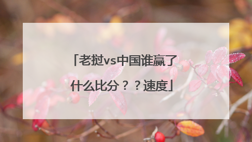老挝vs中国谁赢了 什么比分？？速度