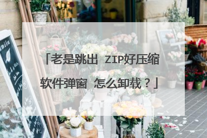 老是跳出 ZIP好压缩 软件弹窗 怎么卸载?