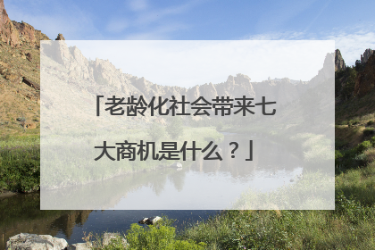 老龄化社会带来七大商机是什么?
