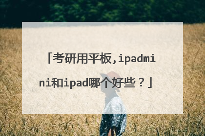 考研用平板,ipadmini和ipad哪个好些?