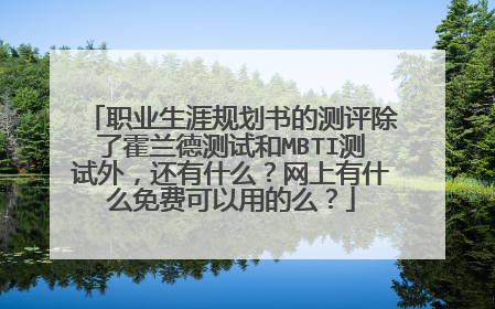 职业生涯规划书的测评除了霍兰德测试和MBTI测试外,还有什么?网上有什么免费可以用的么?