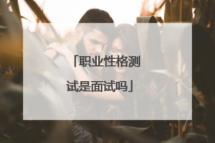 职业性格测试是面试吗