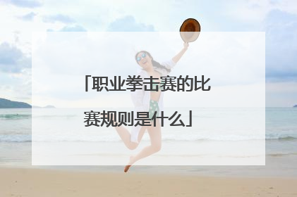 职业拳击赛的比赛规则是什么