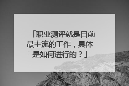 职业测评就是目前最主流的工作,具体是如何进行的?