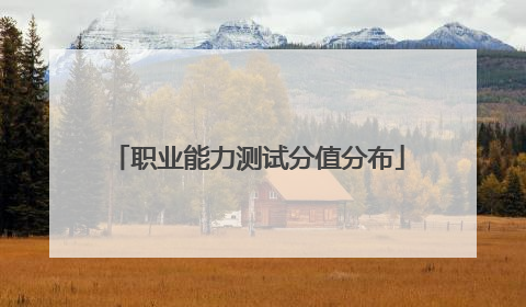 职业能力测试分值分布