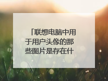 联想电脑中用于用户头像的那些图片是存在什么地方的?