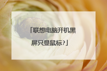 联想电脑开机黑屏只显鼠标?