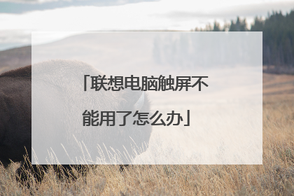 联想电脑触屏不能用了怎么办