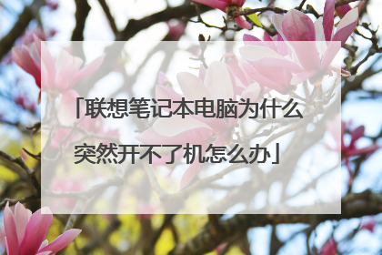 联想笔记本电脑为什么突然开不了机怎么办