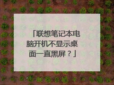 联想笔记本电脑开机不显示桌面一直黑屏？