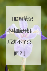 联想笔记本电脑开机后进不了桌面?