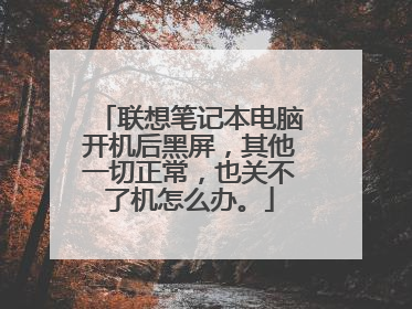 联想笔记本电脑开机后黑屏，其他一切正常，也关不了机怎么办。