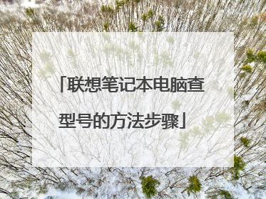 联想笔记本电脑查型号的方法步骤