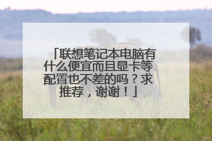 联想笔记本电脑有什么便宜而且显卡等配置也不差的吗？求推荐，谢谢！