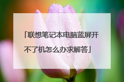联想笔记本电脑蓝屏开不了机怎么办求解答