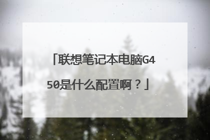 联想笔记本电脑G450是什么配置啊?