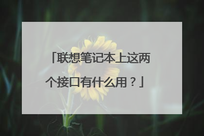 联想笔记本上这两个接口有什么用?