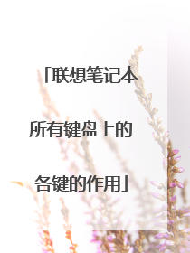 联想笔记本所有键盘上的各键的作用