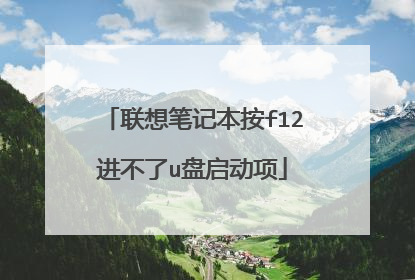 联想笔记本按f12进不了u盘启动项