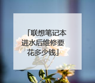 联想笔记本进水后维修要花多少钱