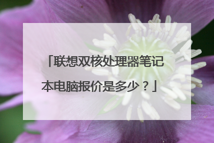联想双核处理器笔记本电脑报价是多少？