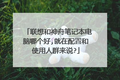 联想和神舟笔记本电脑哪个好,就在配置和使用人群来说?