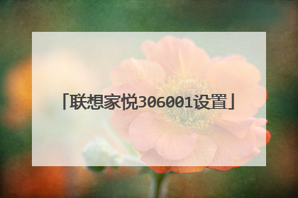 联想家悦306001设置