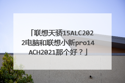 联想天骄15ALC2022电脑和联想小新pro14ACH2021那个好?