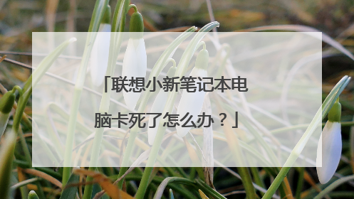 联想小新笔记本电脑卡死了怎么办?