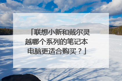 联想小新和戴尔灵越哪个系列的笔记本电脑更适合购买?