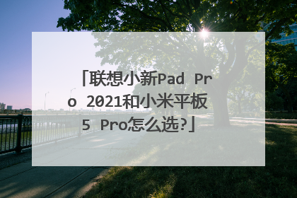 联想小新Pad Pro 2021和小米平板5 Pro怎么选?