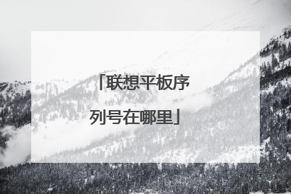 联想平板序列号在哪里