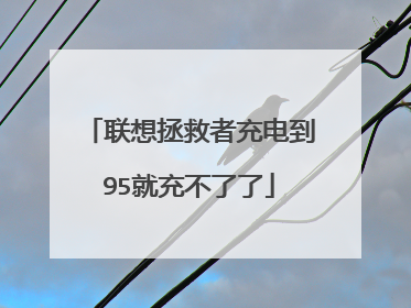 联想拯救者充电到95就充不了了