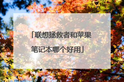 联想拯救者和苹果笔记本哪个好用